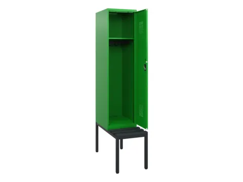 locker met bank,HxBxD 1950x400x815mm,1vak,vak B 400mm,cilinderslot