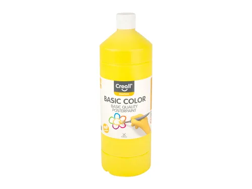 Plakkaatverf Creall basic geel 1000ml