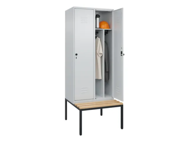 locker voor scheiding van kleding,HxBxD 2120x800x815mm,2vak
