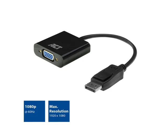 Adapter ACT DisplayPort naar VGA 0.15 meter