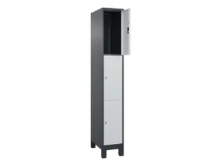 lockerkast,HxBxD 1950x300x500mm,1x3vakken,vak B 300mm,cil.-slot,voeten - 1