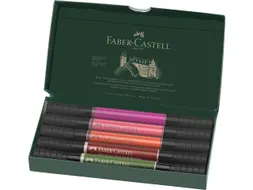 Tekenstift Faber-Castell Pitt Artist duo marker Flowers etui 5stuks kl