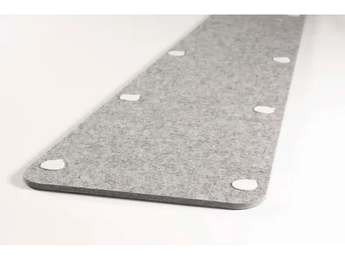Akoestische PET-vilt trapezium stroken donkergrijs 30x120cm 6 stuks