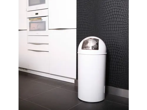 Afvalbak Pushcan 40 Liter Wit