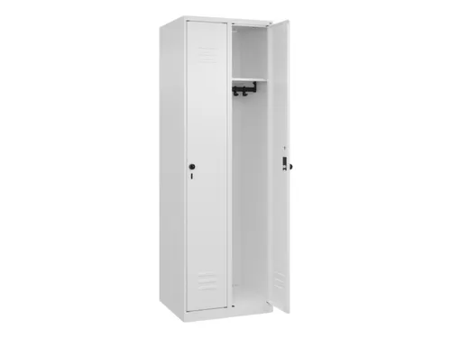 locker,HxBxD 1850x600x500mm,2vak,vak B 300mm,draaigrendel