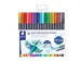 Brushpen Staedtler 3001 Marsgraphic duo 0.5-6mm blister à 18st ass