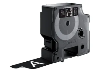 Labeltape Dymo 53721 D1 S721010 24mmx7m wit op zwart - 3
