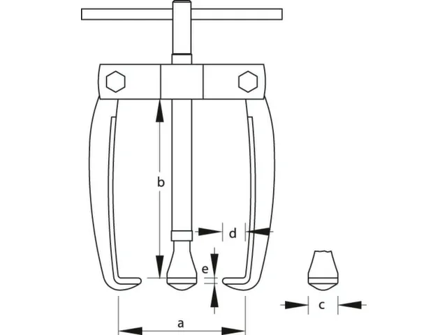 1.19/02 Poolklemmen trekker 3-arm 65x50mm