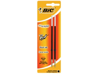 Gelschrijvervulling Bic voor diverse gelpennen M blauw blister à 2st - 2