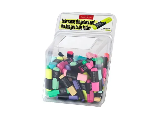 Markeerstift Faber-Castell TXTLNR mini 100st. ass. neon en pastel in d