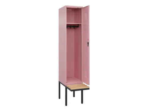 locker met bank,HxBxD 2120x400x815mm,1vak,vak B 400mm,cilinderslot
