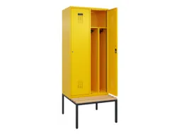 locker met bank,voor scheiding van kleding,HxBxD 2120x800x815mm,2vak
