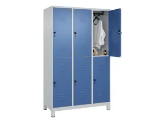dubbeldekse locker,HxBxD 1950x1200x500mm,3x2vak.,vak B 400mm - 3