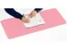 Sous-main Sigel enroulable 800x300x2mm rose-argent simili cuir