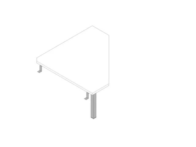 koppelelement voor bureau,90 °,HxBxD 730x840x840mm,v. sledeframe