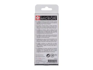 Fineliner Sakura pigma micron set 6stuks zwart - 3