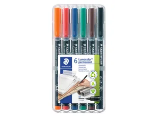 Viltstift Staedtler OHP Lumocolor 317 Medium 1.0mm Assorti 6 stuks - 1