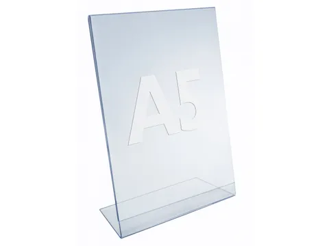 Folderstandaard A5 Staand Acryl L-Voet