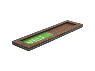 Premium Schuifbord Donker Houtlook Wit Niet Storen 150x40mm - 4