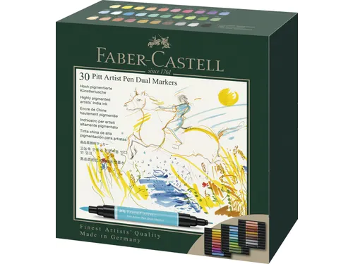 Tekenstift Faber-Castell Pitt Artist Pen duo marker etui a 30 stuks