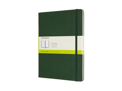 Notitieboek Moleskine XL 190x250mm blanco hard cover myrtle green
