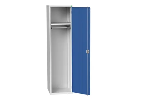 Lockerkast 2000x525x550mm 1 vak, vleugeldeur, RAL7035 + RAL5010