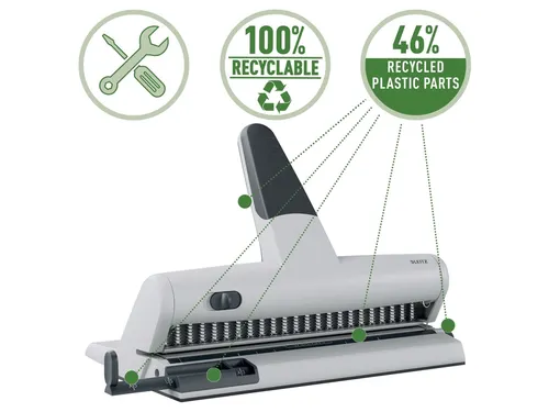 Perforator Leitz 5115 heavy duty 23-gaats 15vel zilver