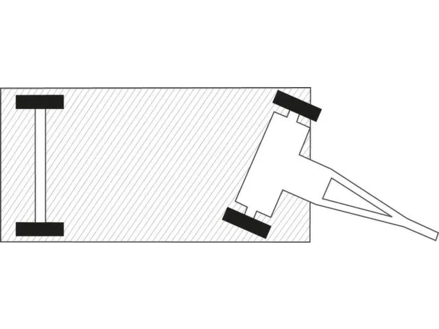 Remorque Industrielle Force 3t 2000x1000mm 1essieu Directeur Roues Pne
