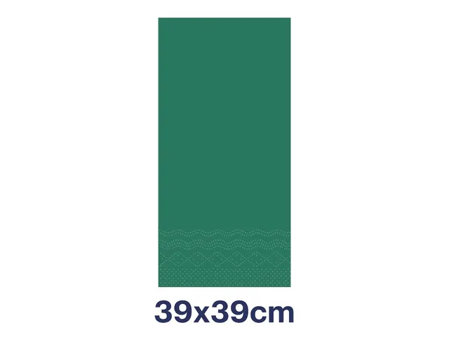Serviette Tork Soft Dinner 477617 Advanced 39x39cm pli 1/8 Vert foncé