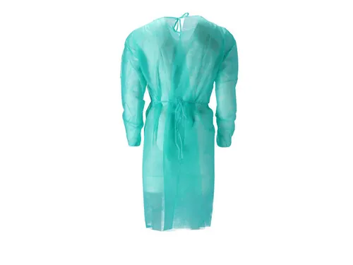 Pp Non Woven Isolatieschort Groen Latex Vrij Regular Weight 100 Stuks