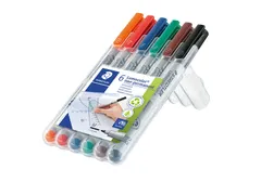 Viltstift Staedtler OHP Lumocolor 315 Non Permanent 1.0mm Assorti 6st