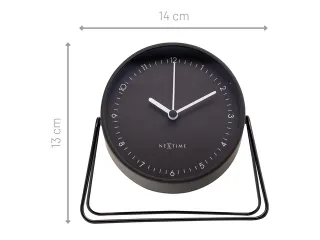 Wekker Nextime Berlin Table 14x13 cm zwart metaal - 10
