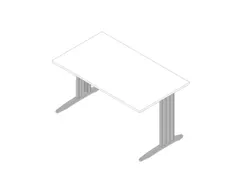 bureau,HxBxD 730x1400x800mm,blad wit,C-voet aluminium