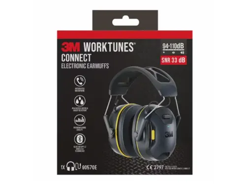 Oorkap 3M WorkTunes Connect Bluetooth 94-110 dB zwart