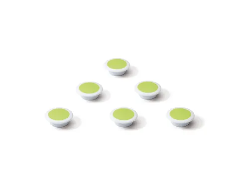 Glasbordmagneet 30mm Groen Rond Extra Sterk 6 stuks