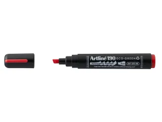 Permanent marker Artline 190 Eco schuin 2-5mm rood Dry Safe - 1