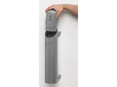 Wandasbak 1.4 liter HxØ 510x100mm Zilverkleurig