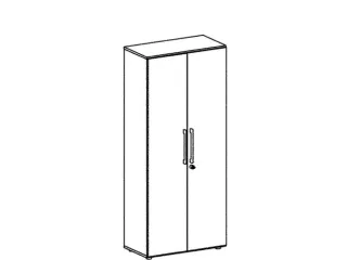 kantoorkast openslaande deuren HxBxD 2160x800x420mm hout esdoorn - 9