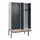locker met bank,voor scheiding van kleding,HxBxD 2120x1200x815mm,4vak