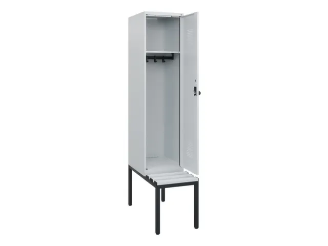 locker met bank,HxBxD 1950x400x815mm,1vak,vak B 400mm,draaigrendel