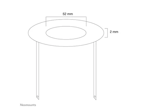 Neomounts FPMA-CRB5 Afdekrozet - geschikt voor Ø 52 mm - geschikt voo