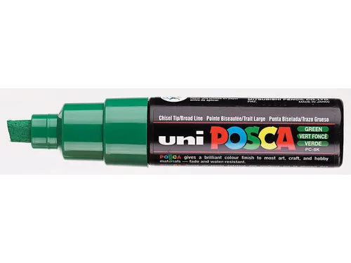 Verfstift Posca PC8K Brede punt 8mm schuin donkergroen