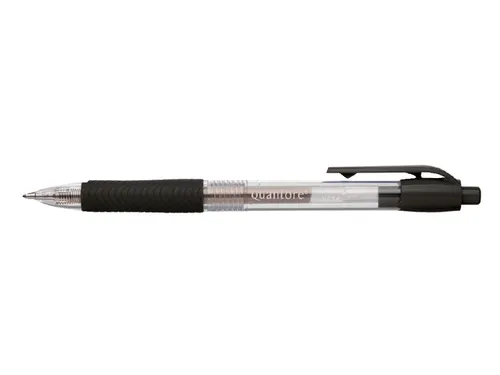 Gelschrijver Quantore Grip met drukknop 0.7mm zwart