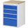 ladekast 825x580x650mm 4laden cilinderslot RAL7035 RAL5010 beuken