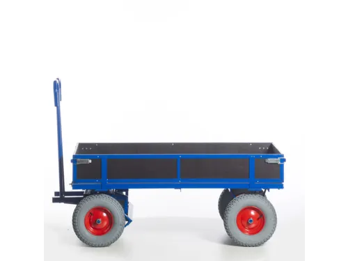 Handtrekwagen 4 Wielen 1000kg 1560x760mm Houten Wanden Luchtbanden