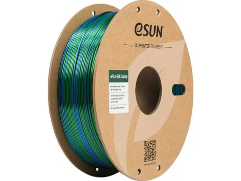 eSUN 3D printer Filament ePLA-Silk Candy 1,75mm Blauw/Groen 1kg