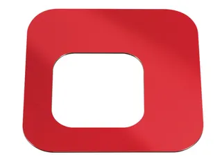 Oplegdeksel,V. Afvalbak 1X60L,Vierkant,1Opening,Staal,Rood - 1