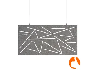 Akoestisch plafondpaneel met patroon uitsnede 60x120cm Grijs - 1