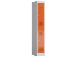 Dubbeldekse garderobekast 1800x310x500mm 2vak B300mm RAL7035 RAL3000 - 1
