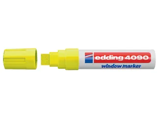 Viltstift edding 4090 window schuin neongeel 4-15mm blister - 2